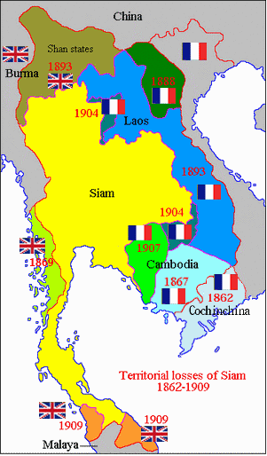 Thailand controlled large parts of what is now... - Maps on the Web