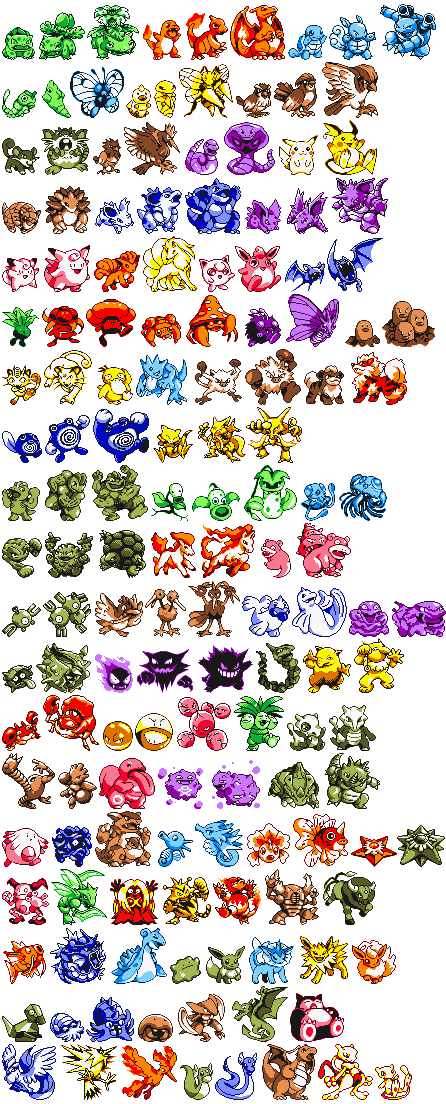 Silver Time Lover, Pokemon Yellow Sprites