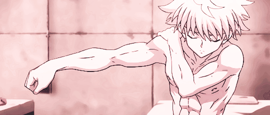 My fav Sexy anime male gifs SPOILERSSSS - Killua zoldyck: Hunter x