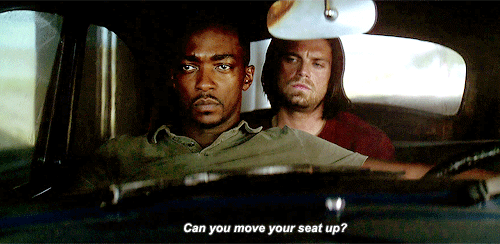 Bucky Barnes — In the car with Sam and Bucky