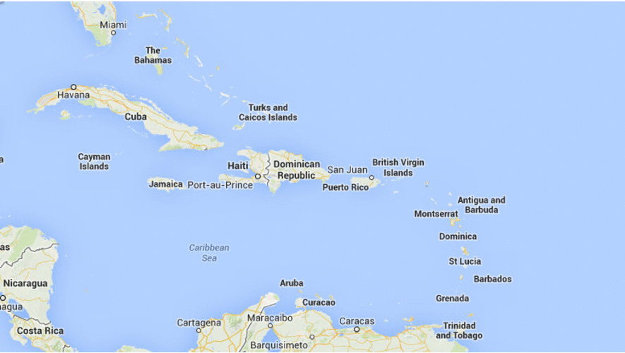 Caribbean lights - Maps on the Web