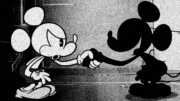 minnie and mickey mouse tumblr black and white