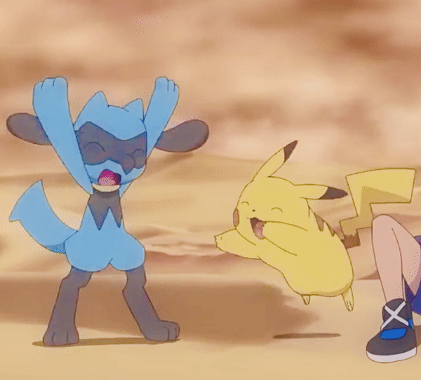 riolu and eevee kiss