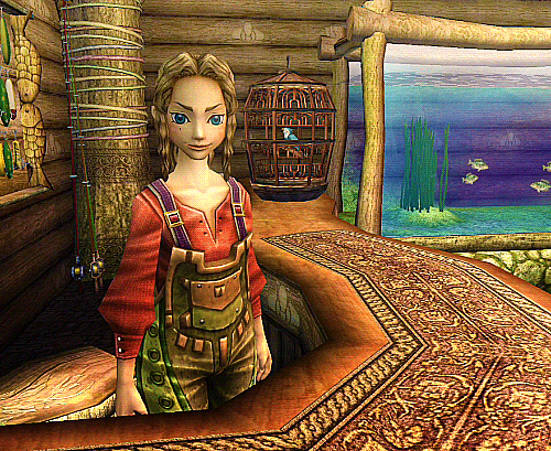 Legend of Zelda Blog — this is hena, she runs the fishing area in this...