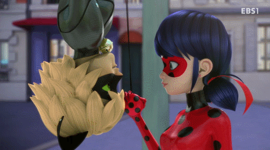 Miraculous Gifs — Almost Spiderman kiss
