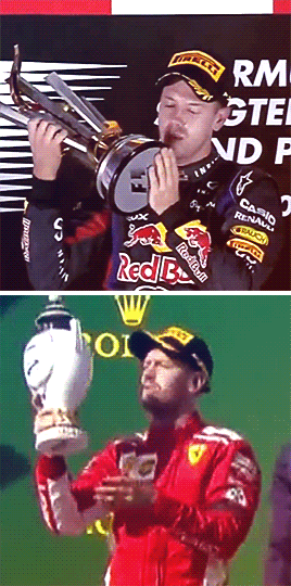 DankeSeb ♡ on X: Sebastian Vettel kissing his #ItalianGP trophy