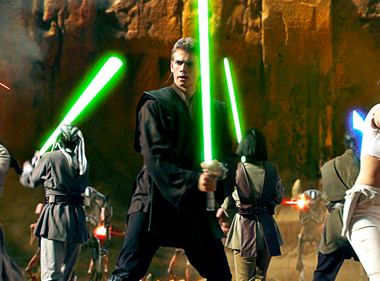 Anakin attack of the best sale clones lightsaber