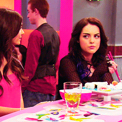 Liz Gillies & Victoria Justice as Nancy & Walter (Jade West & Tori