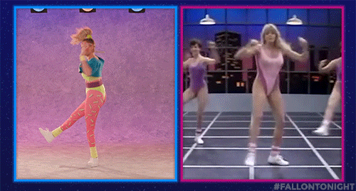 Kate Upton & Jimmy Fallon Take On '80s Aerobics Dance Challenge