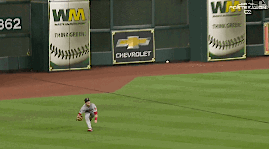 Photo: Red Sox' Andrew Benintendi catches final out during ALCS