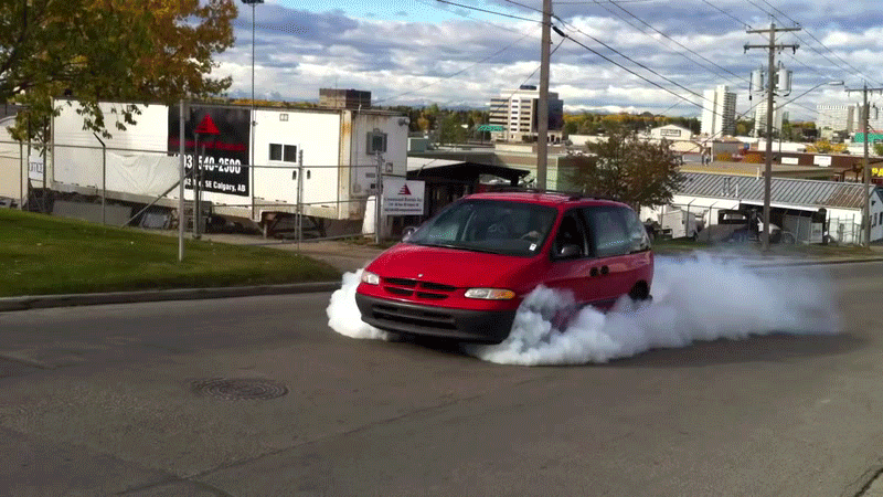 Rad Racer Dodge Caravan Burnout