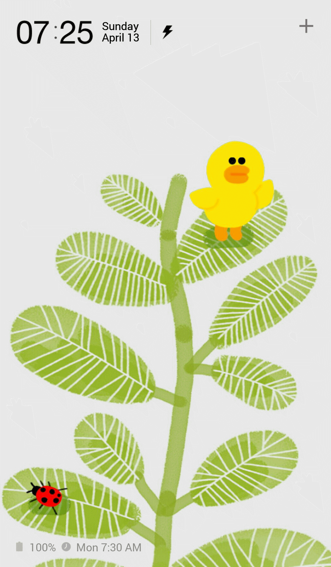 Line Deco Spring Sally Fresh Lock Screen Of Cute Sally