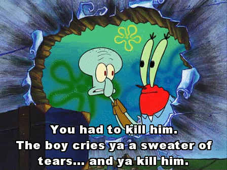 Top 5 Saddest SpongeBob Moments  Crying a sweater of tears after