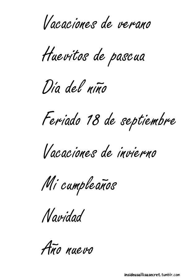 Mis secretos — días importantes. San valentin no porque no...