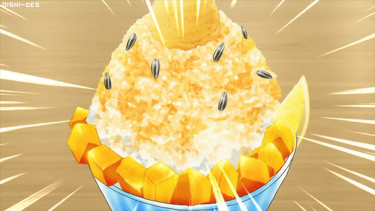 Oishii~desu ‣ Anime Food — Mango Summer Shaved Ice - Cheer Danshi!! ep5