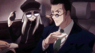 Why is Leorio eating his hand though?😂