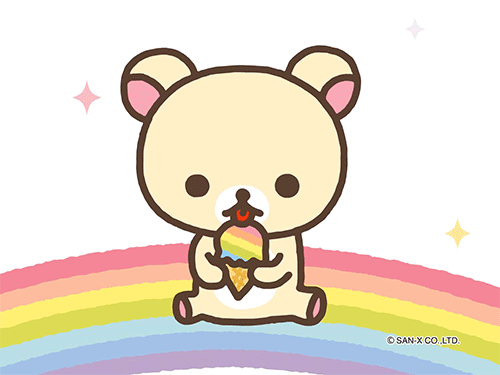 rainbow rilakkuma plush