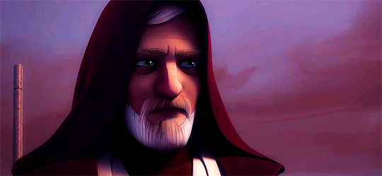 Obi-Wan Kenobi with his hood up | Choose life.