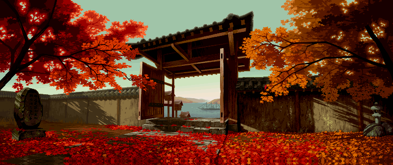 めもめも ドット絵 格ゲー全盛期の背景の書き込みクオリティ高すぎワロタｗｗｗ わんこーる速報