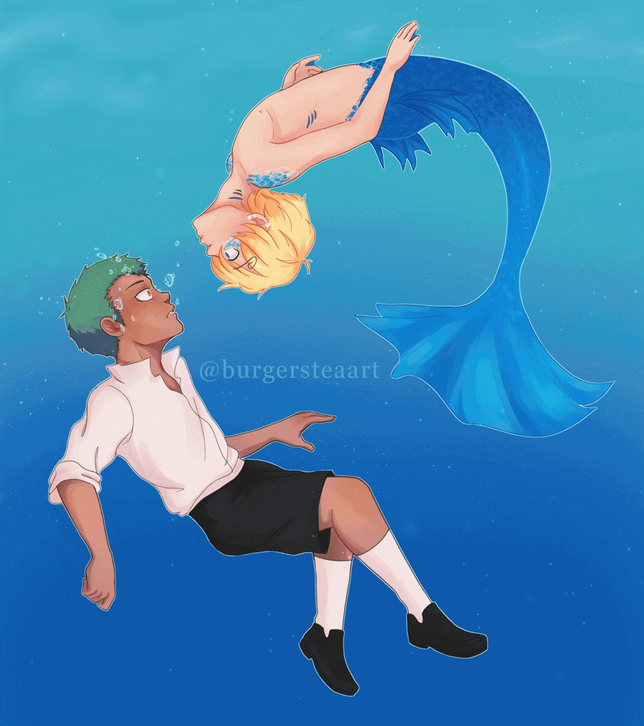 the Swordsman & the Cook — burgersteaart: ok hear me out,, little mermaid...