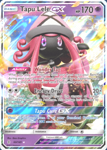 Pretty Pokemon Cards Tapu Lele Gx Guardians Rising 60 145 Ultra