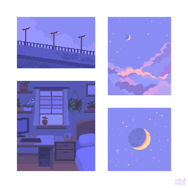 minimoss — Howl's castle at dusk 🌠 Twitter, Instagram