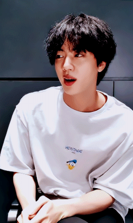 CLOSED) on X: jin in just a basic white shirt is really something