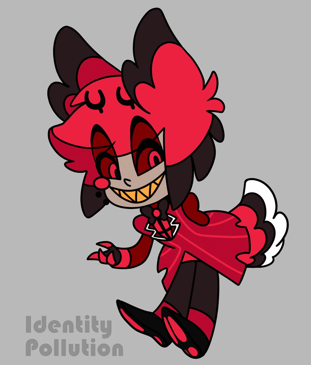 Identity Pollution — Bouncy tail Alastor pin design! 💞