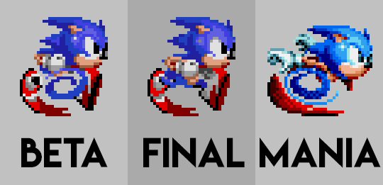 Sonic The Hedgeblog — Comparison of the running animation in 'Sonic 2′...