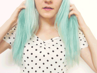 mint green hair tumblr