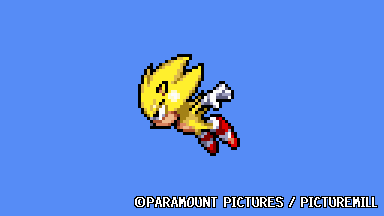 Super Sonic Simple Sprite Movieclip