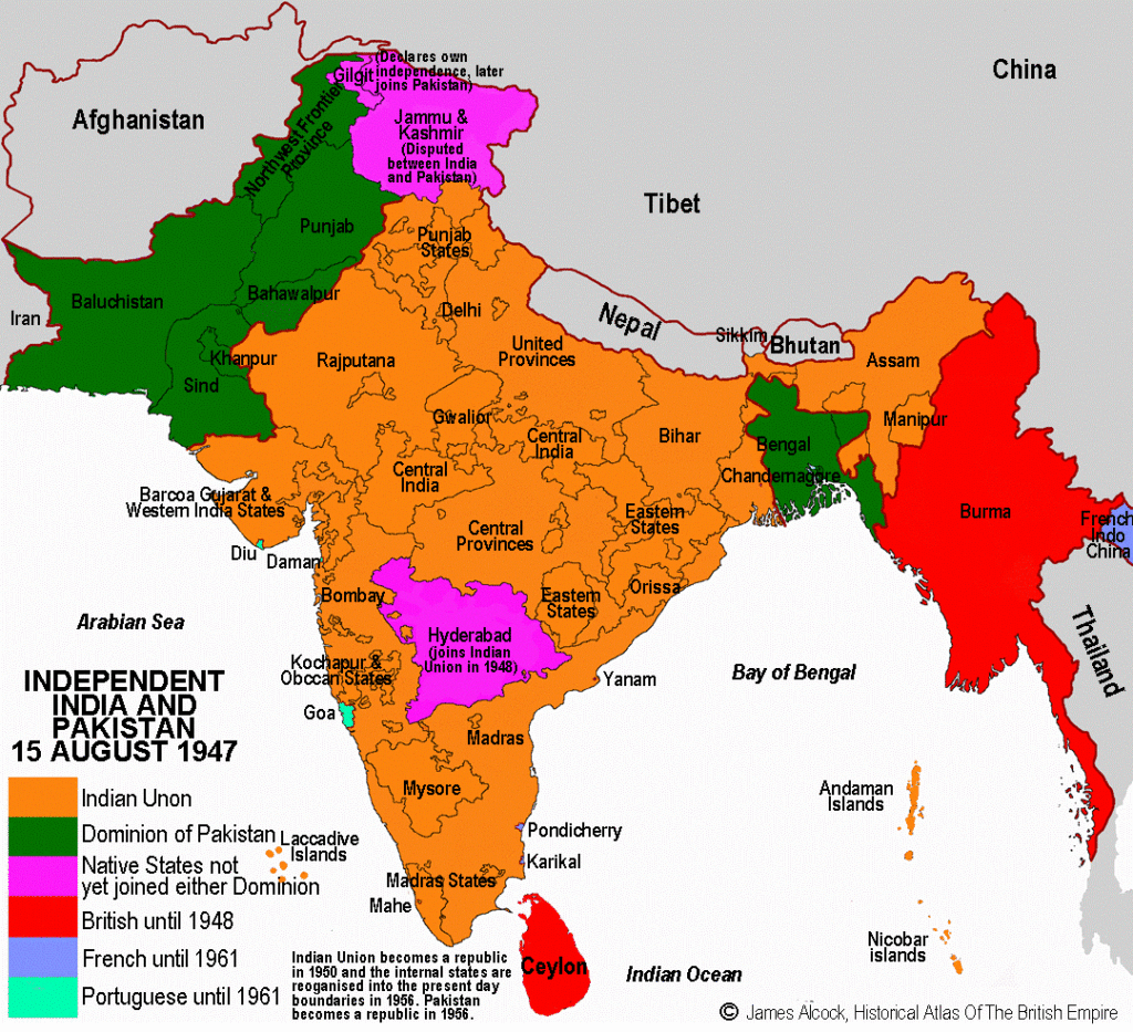 Untitled — mapsontheweb: Map of states of India and Pakistan...