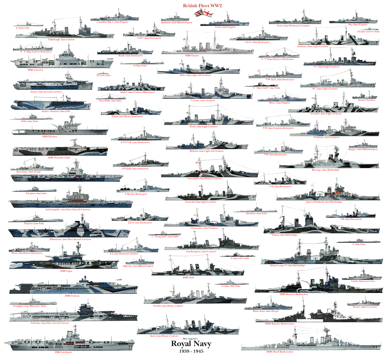 CV 16 Ships Of The Royal Navy US Navy And Marine 