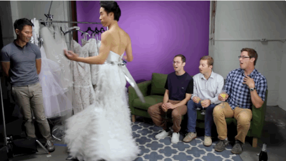 The Try Guys Try On Wedding Dresses For The First...