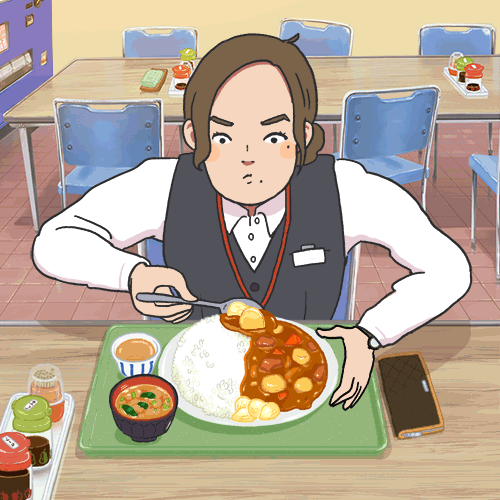 Kana Urbanowicz おいしそうに食べるアニメシリーズの２作目は社食のカレーライスです Original Loop