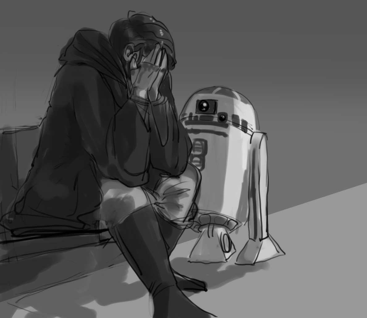 Celebrate the Clone Wars — colourdroid: Sad gif of Anakin and Artoo after...