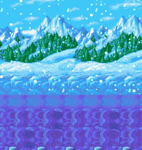 Sonic The Hedgeblog — The background from Ice Mountain Zone, from Sonic...