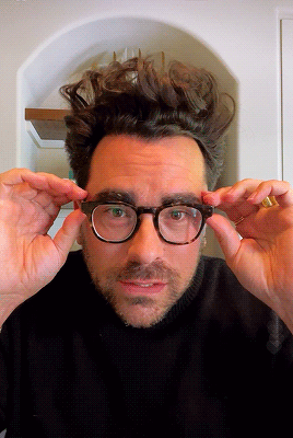 you get me & i got you — Dan Levy showing off some new DL Eyewear frames...