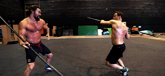 Justice League Jason Momoa And Patrick Wilson Training For