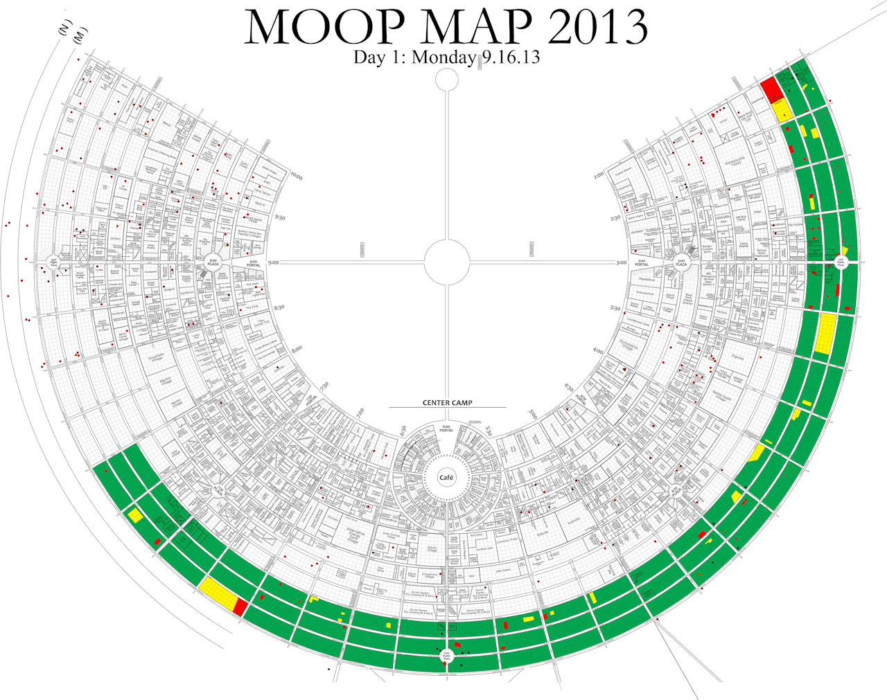 A map of the campsites at Burning Man 2013 - Maps on the Web