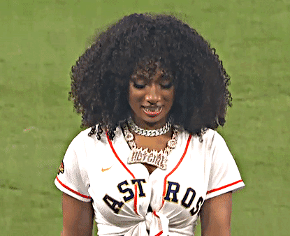 Megan Thee Stallion Throws Out First Pitch at Houston Astros Opening Day