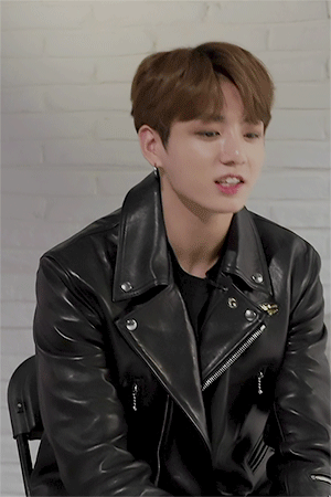 Jungkook in leather jacket: a hot thread . . #jungkookiezee