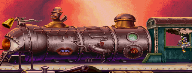 2D FIGHTING GAME STAGES — “Iron Horse, Iron Terror” from Darkstalkers 3...