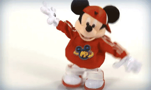 mickey mouse breakdancing toy