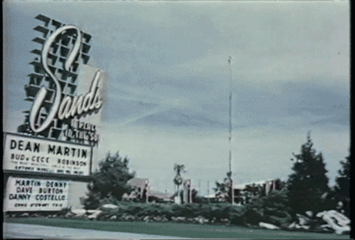 Vintage Las Vegas — The Strip. Las Vegas, c. December 1969. View from