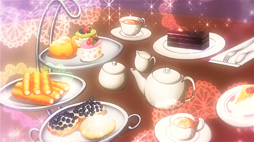 ~ Kawaii pink hue food gifs ~ - Does Watching Anime Make You Hungry?