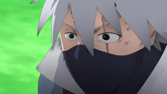 gnarly space ingredient — kakashi losing his mind over a tree in boruto