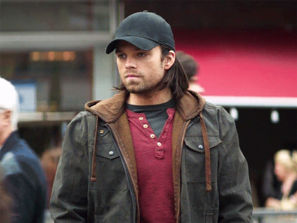 bucky barnes red henley shirt