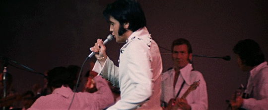 Elvis Presley entering the stage in Elvis: That's...