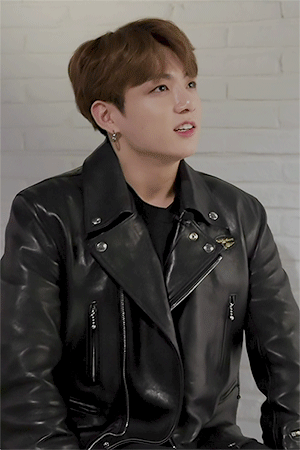 Jungkook in leather jacket: a hot thread . . #jungkookiezee